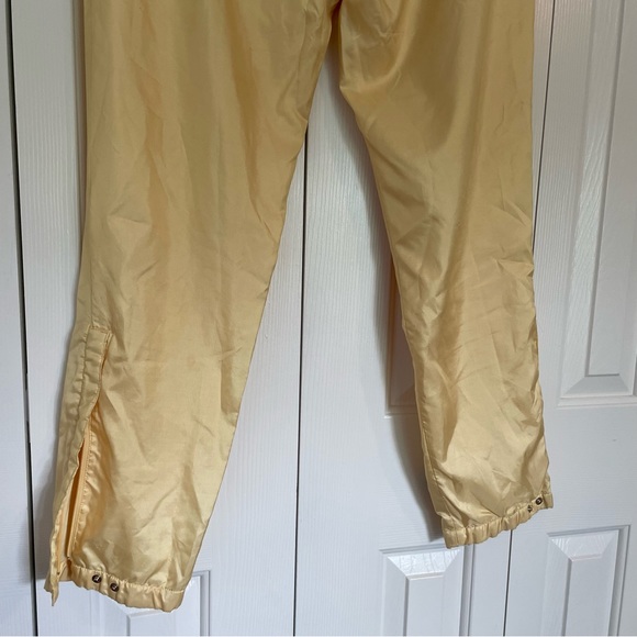 Vtg Y2K Adidas Gold Satin Track Pants Joggers Sz Medium Ankle Zip - Picture 8 of 15